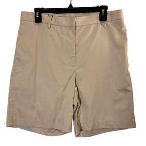 We-Ar4 Women’s Minimalist Bermuda Cotton Khaki Shorts Sz L